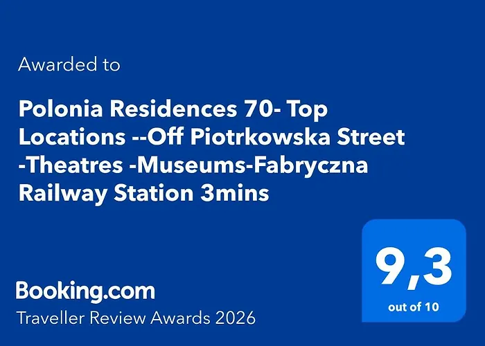 Polonia Residences 70- Locations -fabryczna Station, Piotrkowska Street -theatres -museums -ec1 Planetarium Apartamento Łódź